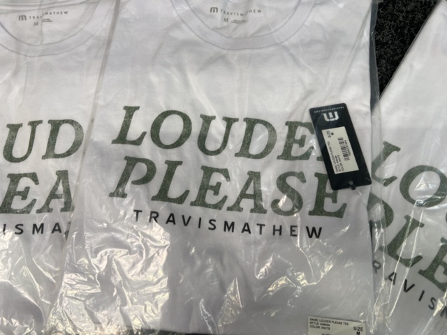1374494-4 4 st T-shirtar Trawis Mathew Louder Please Tee Vit, Strl S-L