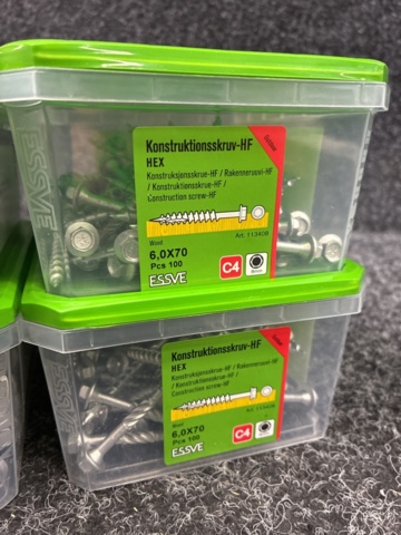 1526045-3 4 pcs Packs Construction Screw, Essve