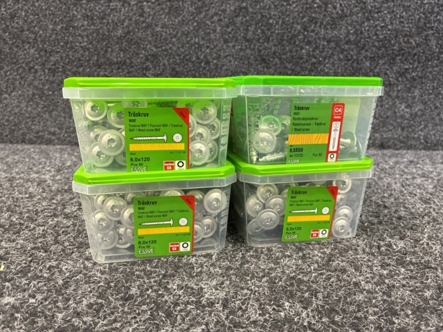1526047-1 4 packs of wood screws, Essve