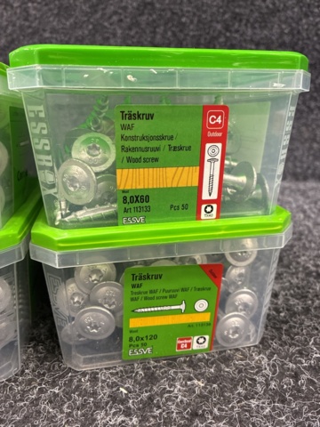 1526047-3 4 packs of wood screws, Essve