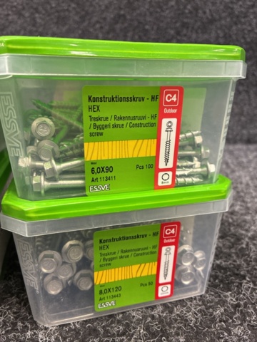 1526049-3 4 pcs Packs Construction Screw, Essve