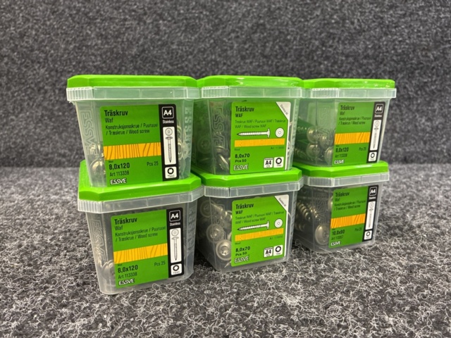 1526055-1 6 pcs Packs Construction Screw, Essve