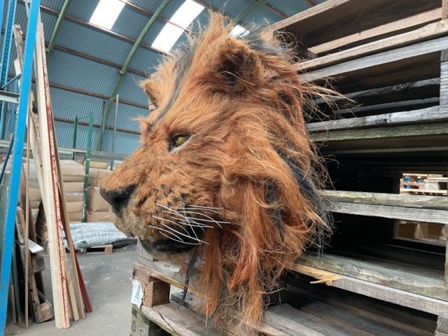 1522821-2 Artificial lion head - wall decoration, 45 cm