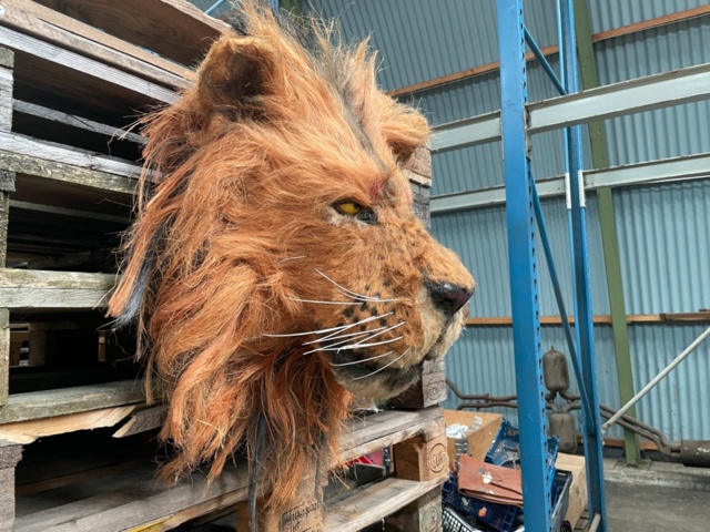 1522821-3 Artificial lion head - wall decoration, 45 cm