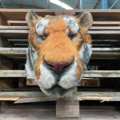 1522817-1 Artificial tiger head - wall decoration, 40 cm