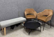 1497452 Fåtöljer 2 st, bänk och sidobord