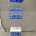 1526526-1 Display stand - Diskomat, aluminum and blue plastic