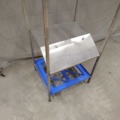 1526526-2 Display stand - Diskomat, aluminum and blue plastic