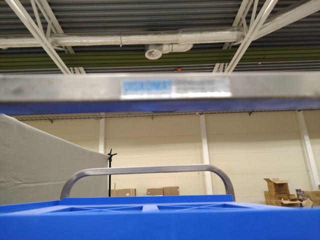 1526526-4 Display stand - Diskomat, aluminum and blue plastic