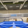 1526526-5 Display stand - Diskomat, aluminum and blue plastic