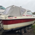 1143481-10 Flipper 700 Boat -79 incl trailer Volvo Penta