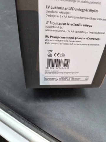 1508624-3 Candle lanterns, 6 pcs - Finn-Lumor, snowfall, LED