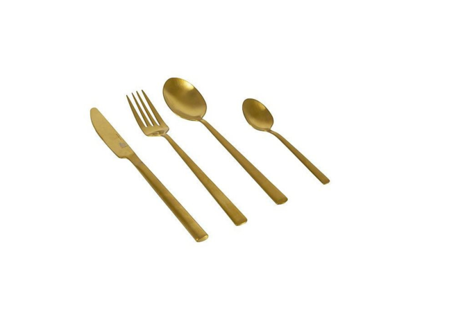 1508622-1 Cutlery set, 4 pcs 16-piece - Bo-Camp, Fairbanks, gold-colored
