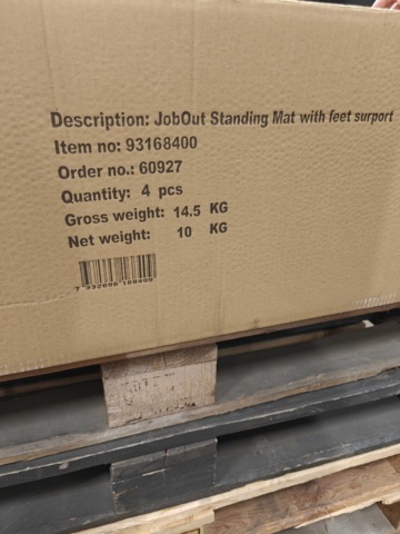 1527064-5 4 st Ståmattor med fotstöd JobOut - 73*61*10.8 cm
