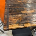 1458335-5 Bar table built from large door with 8 barstools