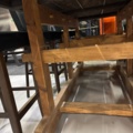 1458335-11 Bar table built from large door with 8 barstools