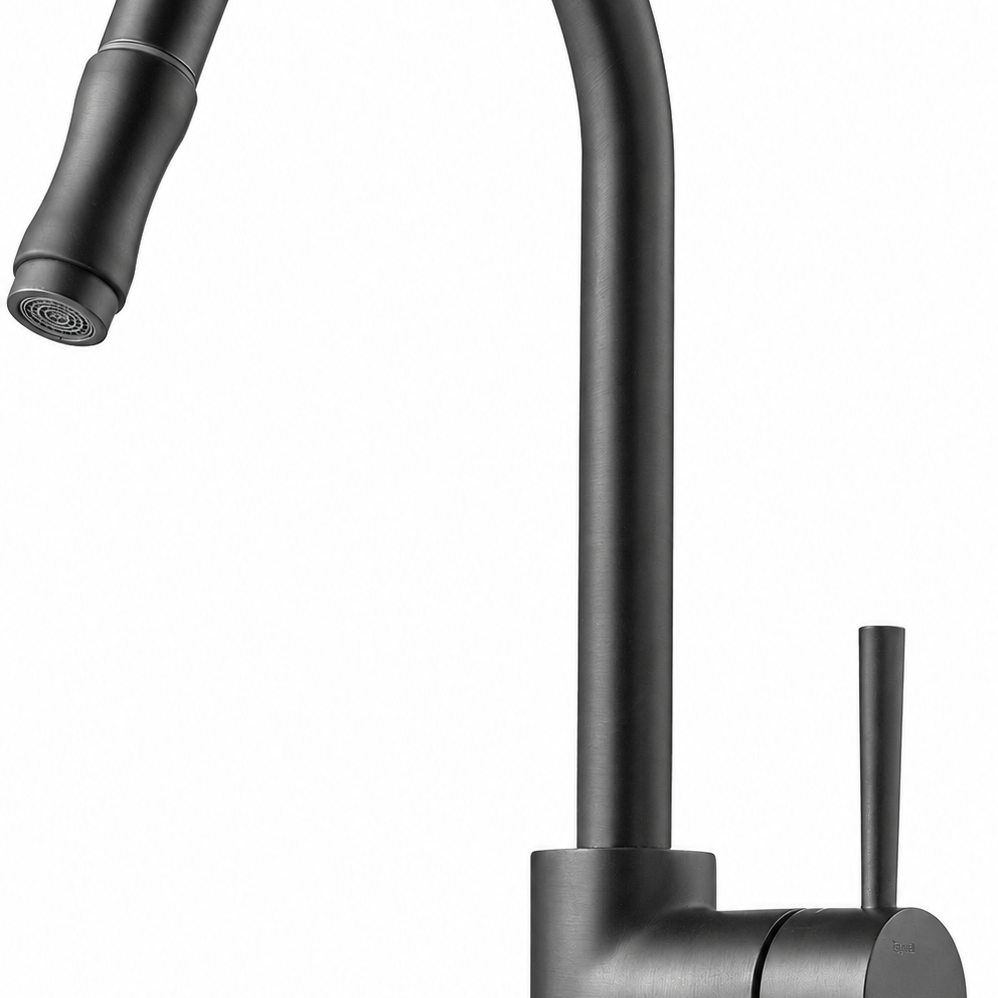 1528037-1 Kitchen mixer, Tapwell, Graphite, pull-out spout, EVO185