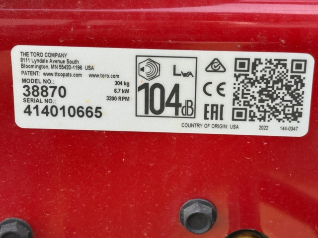 1405794-17 Toro snow blower 420cc