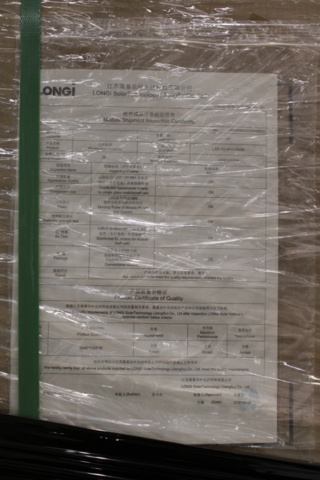 1502100-5 Solcellspaneler Longi 550W, 62 st