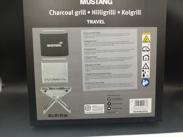 1529019-4 Pizzadegslåda & kolgrill - Mustang, Travel