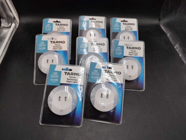1529568-1 Nattlampor, 8 st - Tarmo, LED, 2x USB