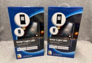 1464162 Soldriven LED-lampa för vägg eller stolpe 2st