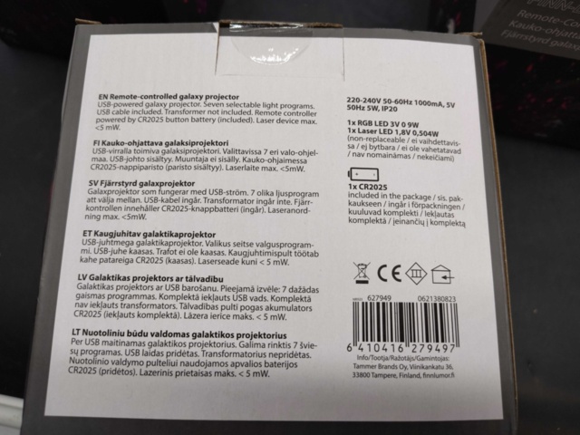 1529574-5 Galaxiprojektor, 6 st - Finn-Lumor, fjärrkontroll, USB