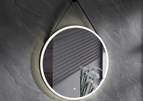 Spegel, 2 st - Bathlife Glimma, LED, rund, vit, 600 mm