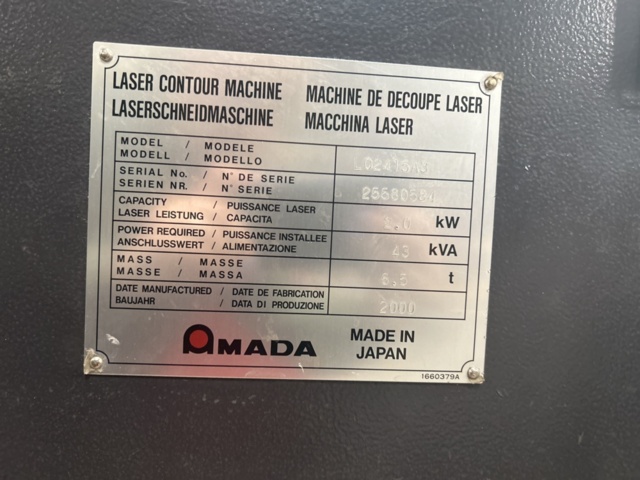 1521749-7 Laserskärmaskin AMADA L02415A3 -2000