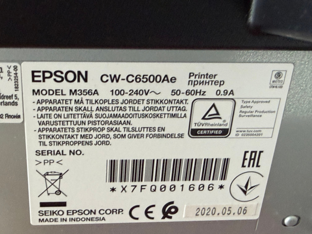 1530833-4 Industrial color label printer - Epson ColorWorks CW-C6500Ae