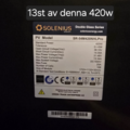 1421857-2 Solpaneler - 13st Solenius SR-54M420NHLPro