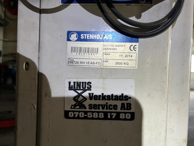 1471442-5 2 pillar lift - STENHØJ 3500kg.