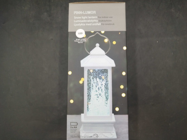 1529057-3 Ljuslyktor med snöfall, 4 st - LED, Finn-Lumor
