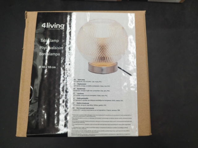 1529073-3 Table lamp Ball, 4 pcs - 4Living, glass and steel base Ø18 x 18 cm