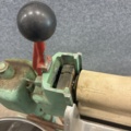 1530251-9 Historic, manually operated washing machine with an associated clothes wringer