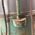 1530251-24 Historic, manually operated washing machine with an associated clothes wringer