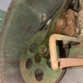 1530251-30 Historic, manually operated washing machine with an associated clothes wringer