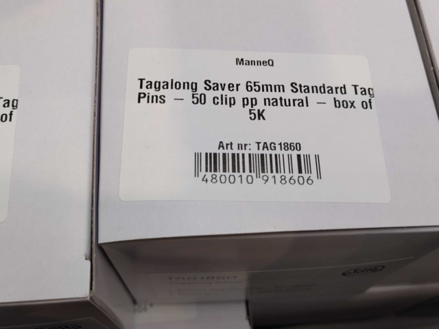 1530653-2 Tagpins 10 st 5000-pack, 65 mm