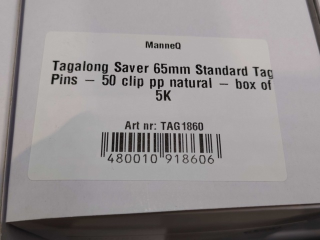 1530659-2 Tagpins 10 st 5000-pack, 65 mm