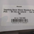 1530660-2 Tagpins 10 pcs 5000-pack, 65 mm