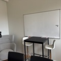 1529321-2 Matbord med stolar, kaffebryggare, m.m.