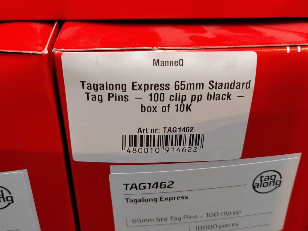 1530668-2 Tagpins 5 pcs 10000-pack, 65 mm