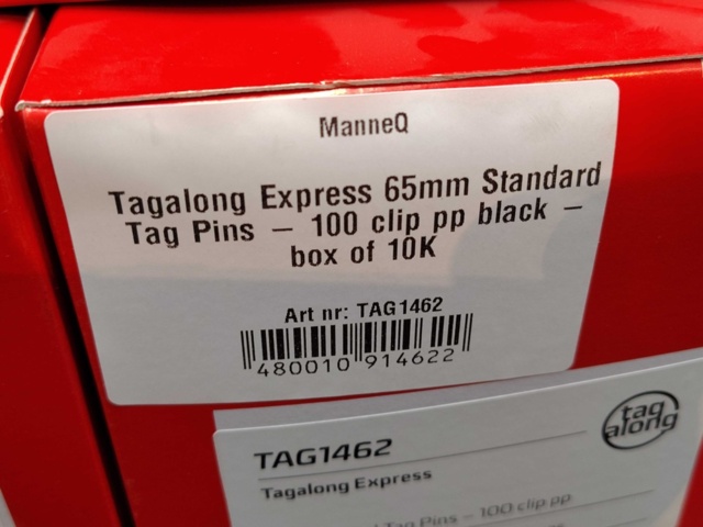 1530679-2 Tagpins 5 pcs 10000-pack, 65 mm