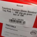 1530696-2 Tagpins, 5 pcs 10000-pack, 65 mm