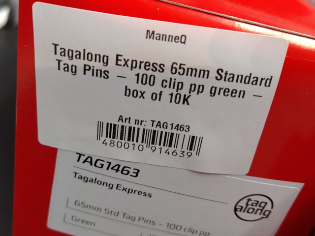 1530696-2 Tagpins, 5 pcs 10000-pack, 65 mm