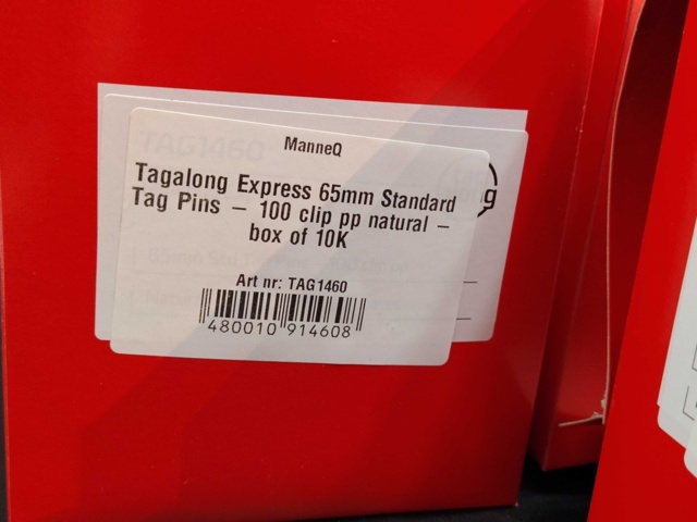 1530736-2 Tagpins, 5 st 10000-pack, 65 mm