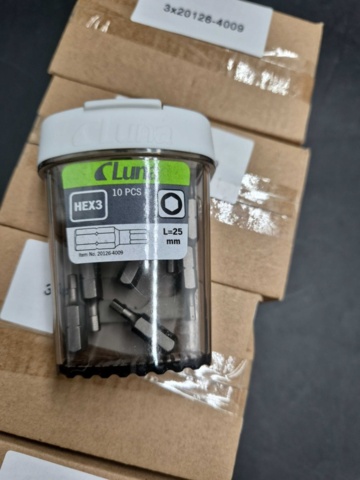 1531062-2 Bits HEX3 13 st 10-pack - Luna, 25 mm
