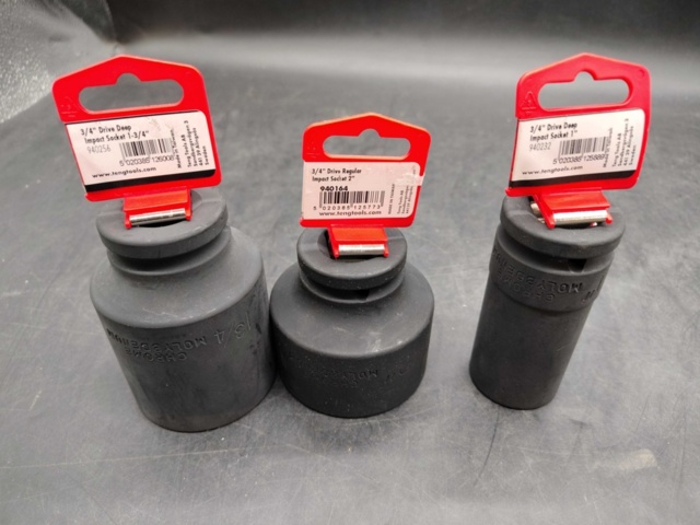 1531066-2 Krafthylsor 3 st - Teng Tools, 3/4", 1", 1-3/4"