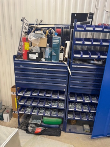 1405759-27 Sheet metal cabinets & shelving systems with drawers including contents