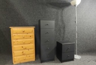 1532481 3 st byråer & Golvlampa Ikea Tågarp